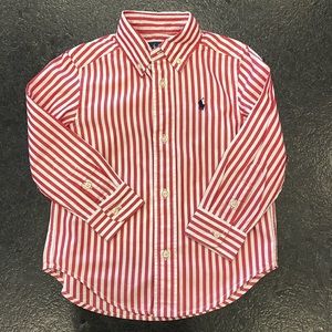 Ralph Lauren Boys Striped Cotton Poplin Shirt